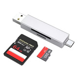 Leitor De Cartões Inteligente Otg Usb Type C Sd Micro Tf Sd