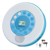 Leitor De Cd Discman Recarregável Com Alto falante Usb Mp3 P