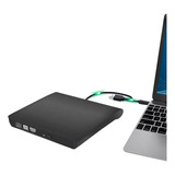 Leitor De Cd E Dvd Externo Slim Preto Usb 3 0 P Pc Notebook
