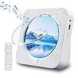 Leitor De CD Portátil Bluetooth 5 1 Desktop CD Player Com Alto Falantes De Som HiFi Controle Remoto Capa Contra Poeira Tela De LED Rádio FM Boombox USB AUX Para Casa Presente Crianças Branco 