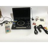 Leitor De Dvd Portátil Bak 7 Pol Tela Giratória Automotivo