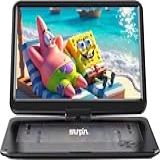 Leitor De DVD Portátil Sunpin De 17 9 Com Grande Tela Giratória HD Bateria Recarregável De 6 Horas Anti Choque Reiniciar A Reprodução Suporta Entrada E Saída AV Cartão USB SD Sem Regiões Controle Remoto Preto