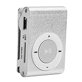 Leitor De Mp3 Com Leitor De Música Portátil Bluetooth Mini Mp3 Back-clip Player Durável Com Cartão De Memória E Cabo (prata)