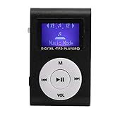 Leitor De MP3 Leitor De Música MP3 Portátil Com Clipe Traseiro E Mini Tela LCD Para Esportes Suporta Cartão De Memória 32 G Preto 