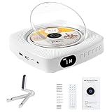 Leitor DVD-CD Portátil Com Bluetooth -Controle Remoto Incluso -Suporta MP3-WMA-AVI -Música Em Qualquer Lugar