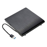 Leitor E Gravador Cd dvd Externo Slim Conexão Usb 3 0 Portátil Compatível Com Pc E Notebook Cor Preto