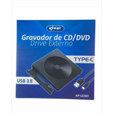 Leitor E Gravador De Cd/dvd Type-c Externo 3.0 Drive Usb