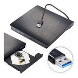 Leitor Slim De Cd E Dvd Portátil Preto Usb 3 0 Pc Notebook