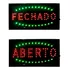 Lelong Placa Letreiro Painel Luminoso Led Aberto E Fechado 2 Em 1 Cor Preto 110v