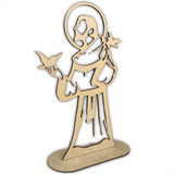 Lembrancinha São Francisco De Assis Mdf Crú 10 Unidades 27cm