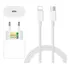 Lemohx Lightning Tipo-c Carregador 20w Usb C + Cabo De Dados iPhone 7 8 11 12 13 14 Cor Branco