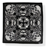 Lenço Bandana Preta Caveira Paisley Moto Rock Harley Custom