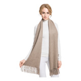 Lenço Cachecol Pashmina Echarpe Unissex Versátil Com Franjas