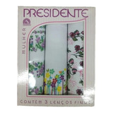Lenço De Bolso Feminino Estampado Presidente 30x30cm