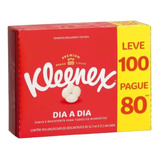 Lenço De Papel Kleenex Box Folha Dupla Leve 100 Pague 80uni