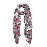 Lenço De Xale Com Bordas Desgastadas E Estampa Floral Premium Tribal Paisley Diff Colors Burgundy One Size
