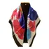 Lenço Feminina Floral Echarpe Cetim Estampas Seda 90x90