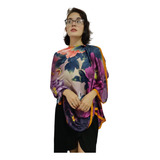 Lenço Feminino Design Luxo Grande Toque De Seda escova Brind