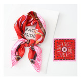 Lenço Feminino Estampado Acetinado Cabelo Bolsa Pescoç 50x50