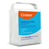 Lenço Para Banho Acamado Cremer 100 Un Higiene 30x35cm