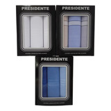 Lenço Presidente Presente Dia Dos Pais Kit C 3 Caixas 41x41