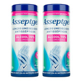 Lenço Umedecido Antisséptico 70 Asseptgel 80 Unidades