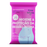 Lenço Umedecido Higiene Íntima Free Wipes Pacote 16 Lenços