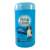 Lenço Umedecido Para Cães Gatos Filhotes Pet Clean 75 Unid