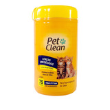 Lenço Umedecido Para Gato Pet Clean 75 Unidades   Gatos