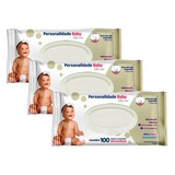 Lenço Umedecido Personalidade Baby Care 3 Pacotes C 100 Un