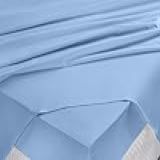 Lençol CASAL Algodão Sem Elastico 200 FIOS Lençol De Cima AZUL LENÇOL CASAL SEM ELASTICO