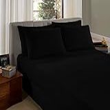 Lençol De Malha Com Elástico King Size 100- Algodão -Preto-