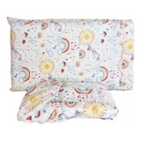 Lençol Elástico E Fronha Mini Cama Montessori Menina menino