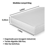 Lençol King Avulso C- Elástico Especial 40cm Altura Algodão Cor Lilás Desenho Do Tecido Liso