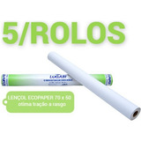 Lençol Papel Maca Hospitalar 70cmx50m Branco Com 5 Rolos