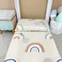 Lençol Para Mini Cama C/ Elástico E Fronha Infanto Rainbow