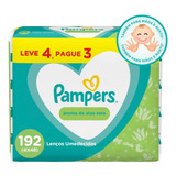 Lenços Umedecidos Pampers Aroma De Aloe Vera 192 Unidades