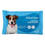 Lenços Umedecidos Para Cães Gatos C 50 Toalhas Pet Clean