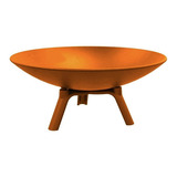 Lenheiro Lareira Braseiro Envelhecida Externa Em Ferro 60cm