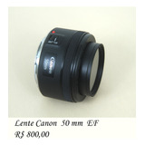 Lente Canon Ef 50mm F 1 8 Stm Com Filtro