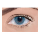 Lente De Contato Colorida Hidrocor Anual Azul Sem Borda