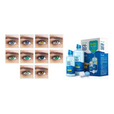 Lente De Contato Colorida Natural Look Anual Sem Grau Estojo