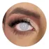Lente De Contato Malha Branca 14mm Estojo Cosplay Halloween