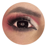 Lente De Contato Preto 17mm Estojo Cosplay Teatro Halloween