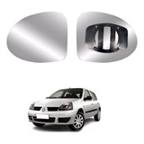 Lente Espelho Retrovisor Clio 2012 2016 Lado Esquerdo