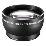Lente Hd Tele Objetiva Digital 2x 58mm Canon Nikon Sony