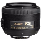 Lente Nikon Af s Dx Nikkor 35mm F 1 8g Dsrl 12x S juros
