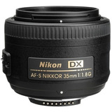 Lente Nikon Af s Nikkor 35mm F 1 8g Autofoco Garantia Sjuros