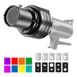 Lente Projeção Fresnel Bowens Greika 8 Gelatina 10 Filtros Cor Da Estrutura Preto Cor Da Luz Branca 110v 220v