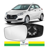 Lente Vidro Com Base Retrovisor Hyundai Hb20 Esquerdo